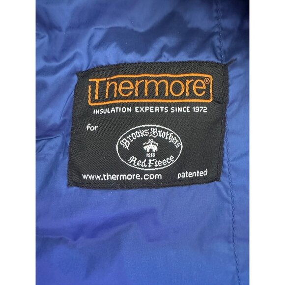 Brooks Brothers Red Fleece Puffer Vest Youth Large Blue Full Zip Lightweight - Picture 5 of 7